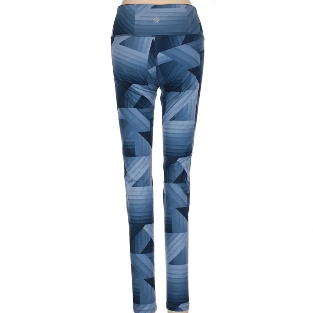 Athleta Straight Up Pant Yoga Legging Geometric Design - Picture 2 of 3